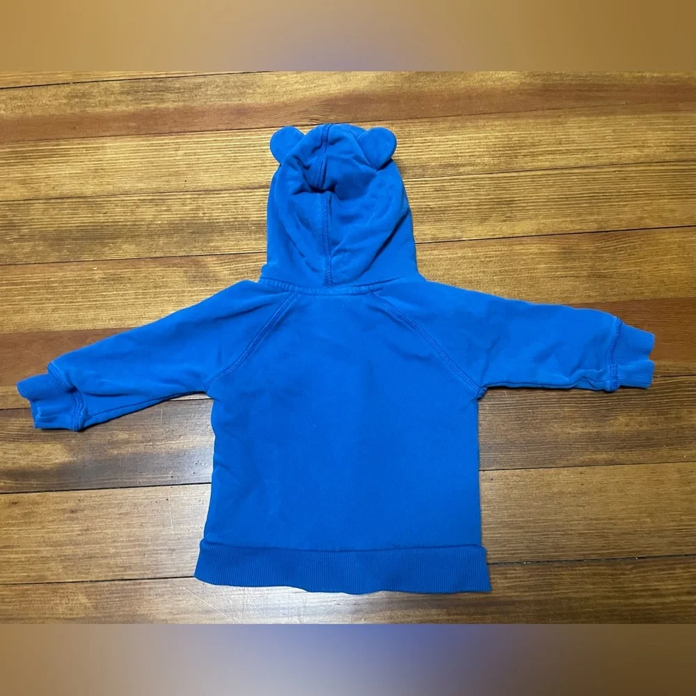 Hanna Andersson Blue Striped Tops & Blue Zip Hoodie Set Size 12-18 Months